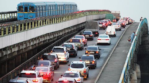 Киев сковали пробки: карта