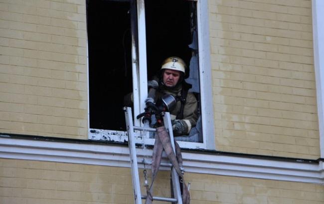Пожар в больнице "Охматдет". Фото и видео