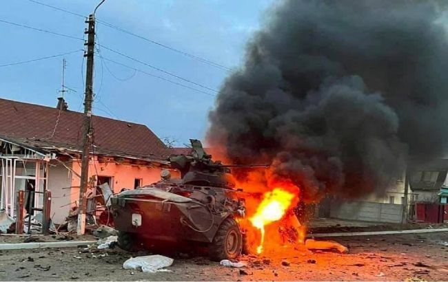 Тероборона Киева уничтожила колонну вражеской техники