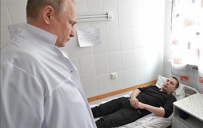 "Цинизм и ложь": пострадавший от пожара, которого посетил Путин, оказался "подсадной уткой" (фото)