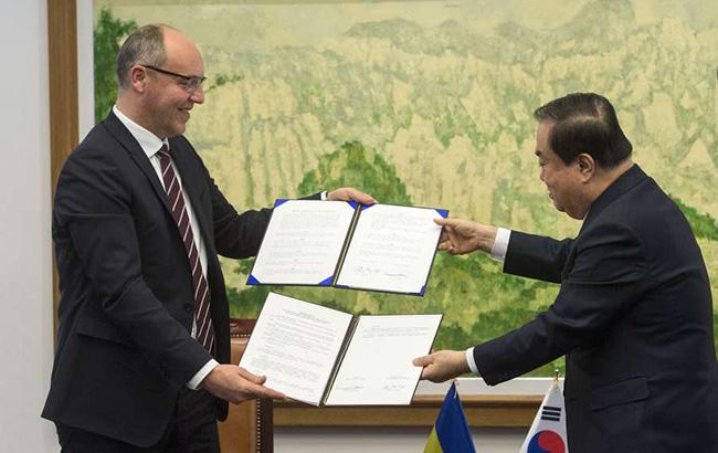 Украина и Южная Корея подписали меморандум о взаимопонимании парламентов