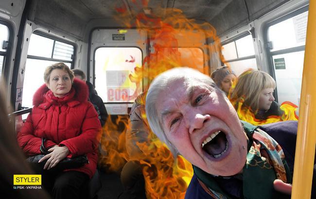 Поколола шилом: во Львове, в автобусе пенсионерка напала на юношу (видео)