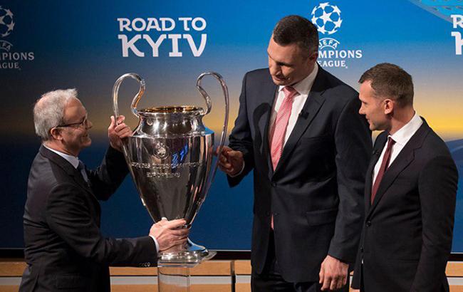 Кличко представил Киев на церемонии жеребьевки 1/2 Лиги чемпионов УЕФА