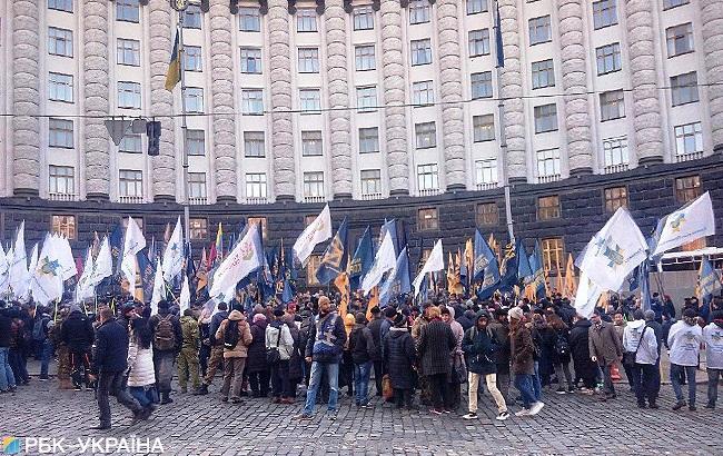 Під стінами Кабміну мітингують за створення міністерства ветеранів