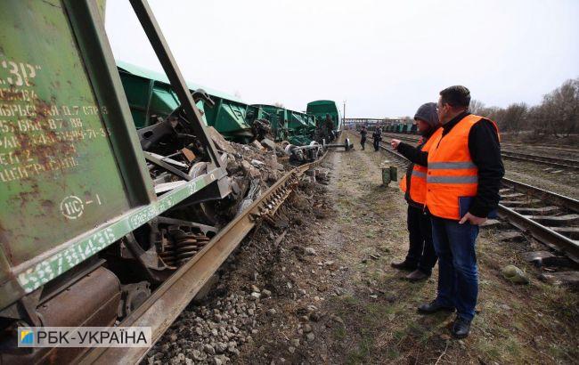 На Выдубичах произошла авария на железной дороге