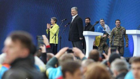 Порошенко приехал на "Олимпийский"