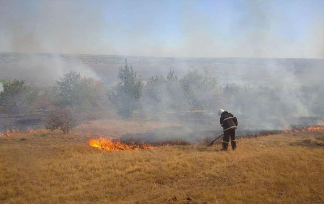 Біля Станиці Луганській сталася пожежа, постраждав рятувальник