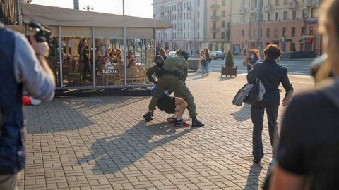Під час суботніх протестів у Білорусі затримали понад 110 осіб, - МВС