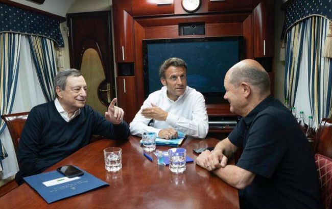 Візит Макрона, Шольца і Драгі до Києва затримався через аварію в Польщі, - RMF