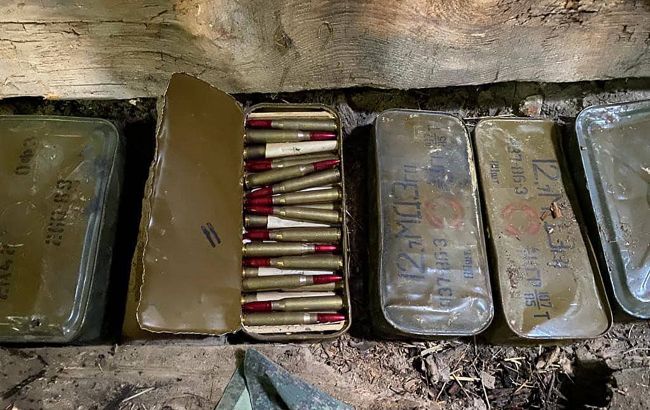 Сотни патронов и снарядов: в Черниговской области обнаружен тайник оружия оккупантов