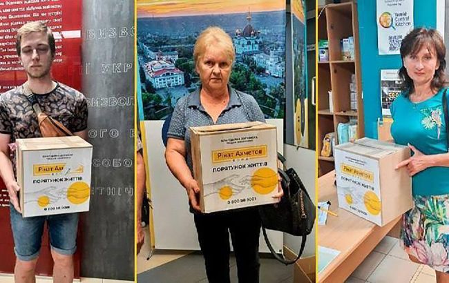 Фонд Ахметова передал 1200 наборов со средствами гигиены в центр переселенцев в Днепре