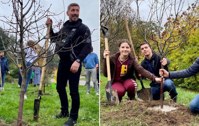 У київському ботсаду висадили Алею захисників і захисниць України (фото)