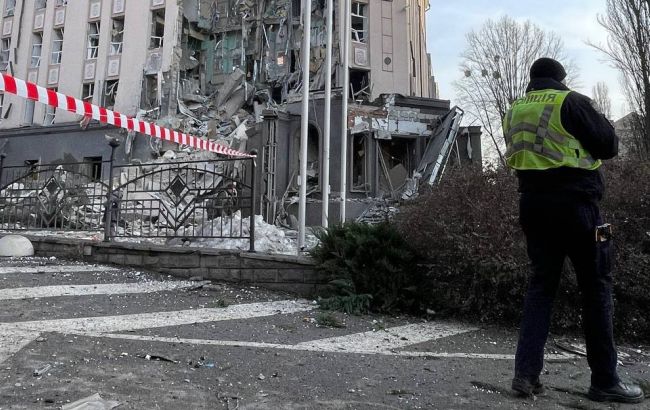 Ракетная атака на Киев: в ОП показали последствия удара по отелю