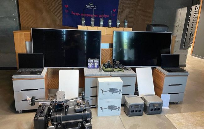 ЗСУ отримали дрони, рації й інше високотехнологічне обладнання за сприяння Favbet Foundation