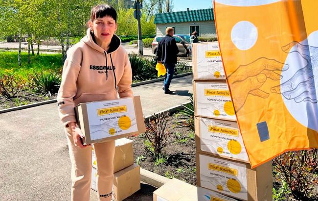В Мирнограде продолжаются выдачи гуманитарной помощи от Фонда Ахметова
