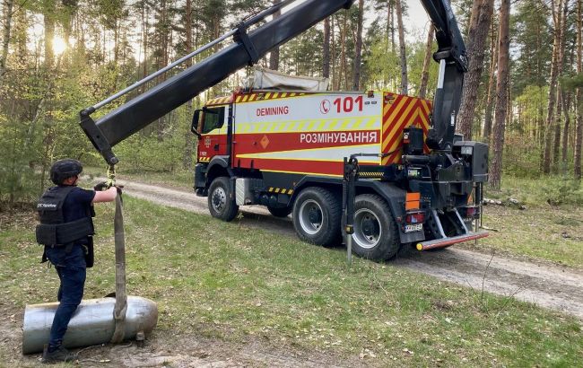 В Киевской области изъяли боевую часть российской ракеты