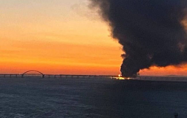 В России назвали свою версию пожара на Крымском мосту