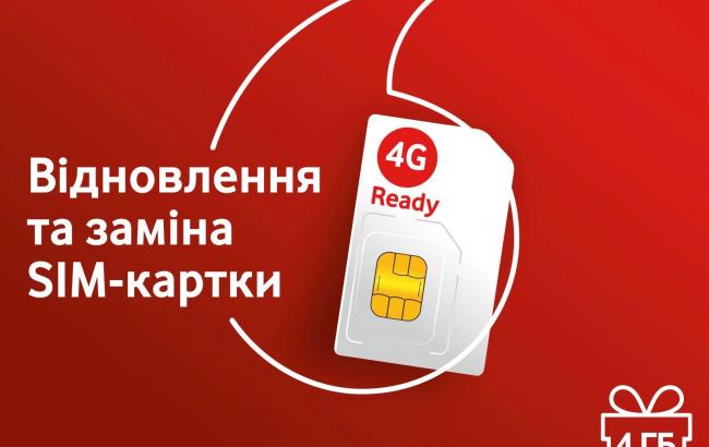 Клієнти Vodafone тепер зможуть самостійно замінити SIM-картку на USIM з підтримкою 4G і отримати 4 ГБ у подарунок