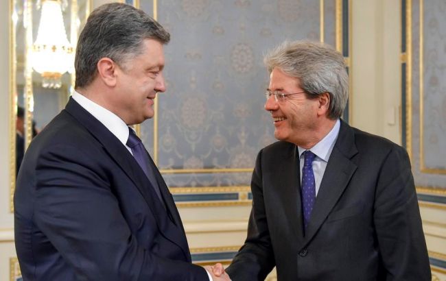 Порошенко закликав Італію прискорити процес ратифікації УА України з ЄС