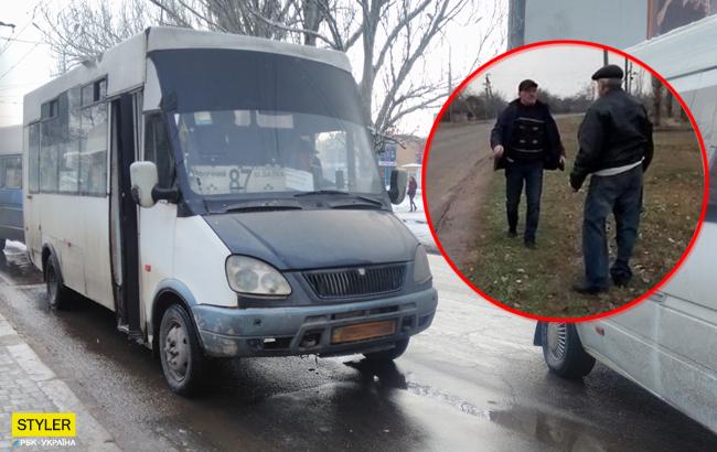 В Николаевской области водитель устроил драку с пассажиром из-за места в автобусе