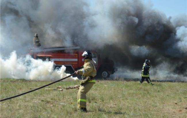 У Ростовській обл. під час військових навчань сталася пожежа