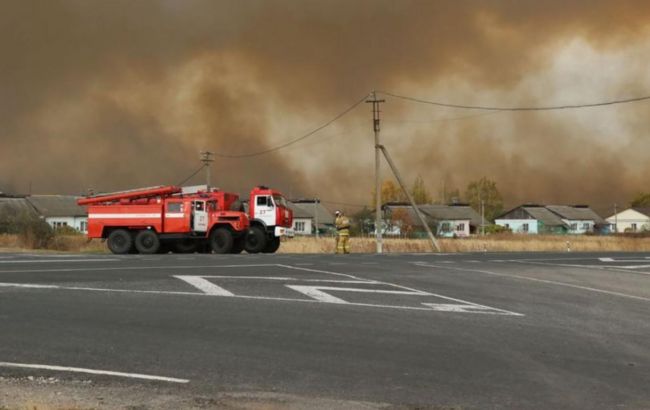 В России потушили пожар на складе боеприпасов