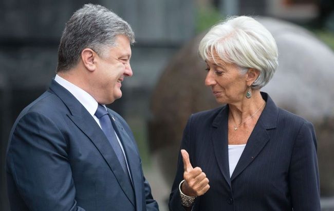 Лагард и Порошенко обсудили усилия по выполнению условий программы МВФ