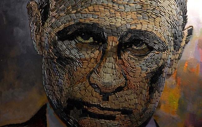 Художница создала портрет Путина из собранных в АТО гильз