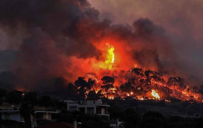 В Греции вспыхнул лесной пожар, эвакуированы две деревни