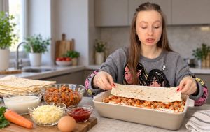 Корисна лазанья на лаваші: нутриціолог показала відеорецепт із курячим фаршем