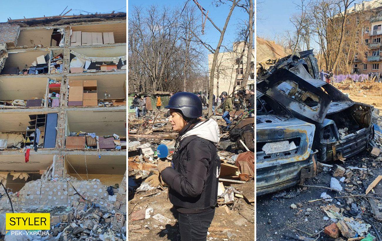Фото и видео разрушений на Виноградаре в Киеве, куда упала сбитая ...