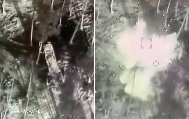 Українські військові показали, як Bayraktar спалив ворожий "Ураган" (відео)
