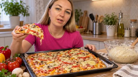 Пицца без замеса: простой рецепт теста на молоке с дрожжами