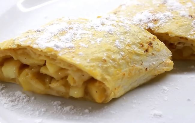 Ленивый яблочный пирог из лаваша: копеечный рецепт за несколько минут