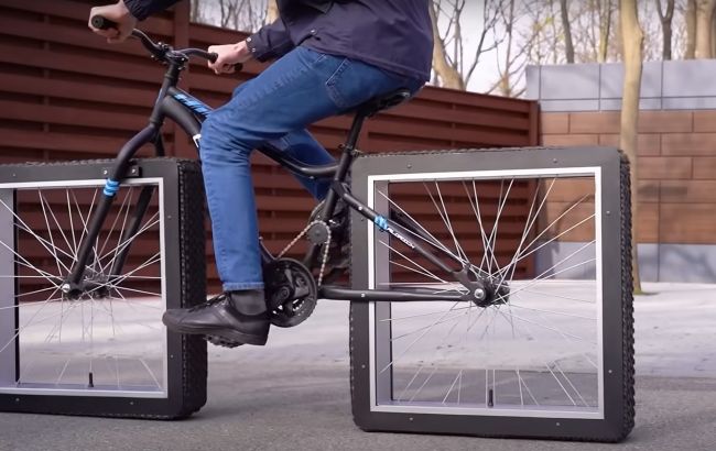 Украинец создал велосипед с квадратными колесами. Смотрите, как выглядит чудо-транспорт
