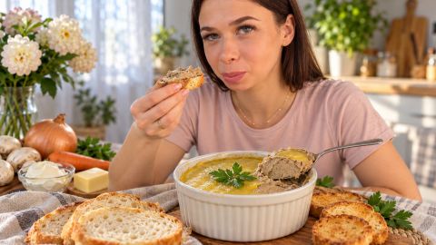 Грибной паштет со сливочным маслом: простой рецепт нежной закуски (видео)
