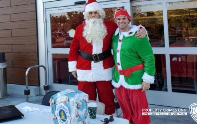 В США двое полицейских задерживали злоумышленников в нарядах Санта-Клауса и эльфа