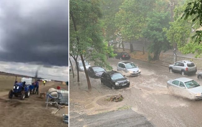 Величезний смерч та потужні зливи: в Одесі розгулялася стихія (відео)