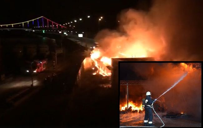 В центре Киева вспыхнул масштабный пожар: подробности ЧП (видео)