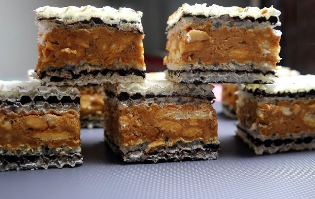Настоящий торт "Сникерс" из магазинных вафельных коржей: быстро и доступно