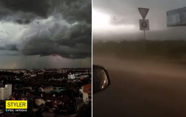 Песчаная буря и ураганный ветер: видео последствий погодного армагеддона в Ровно
