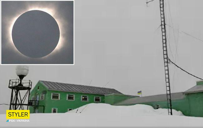 Українські полярники показали відео повного сонячного затемнення і розповіли про унікальне явище