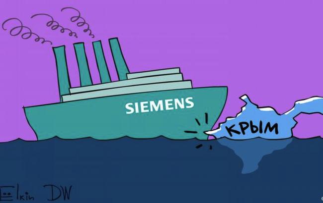 З'явилася карикатура про скандал з Siemens в Криму
