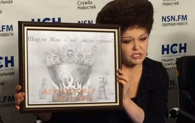 Российский сенатор использовала рисунок горящего Януковича для карикатуры на Charlie Hebdo