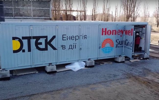 ДТЭК завершил монтаж на первой в Украине промышленной системе накопления энергии