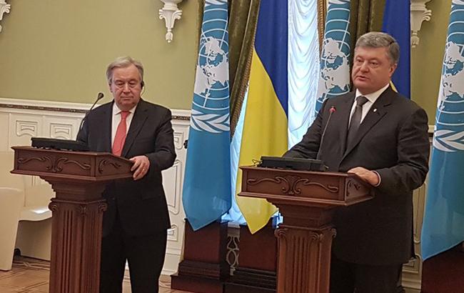 Генсек ООН выразил полную поддержку Украине, - Порошенко