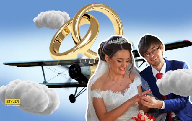 В Украине впервые зарегистрировали свадьбу на борту самолета (видео)