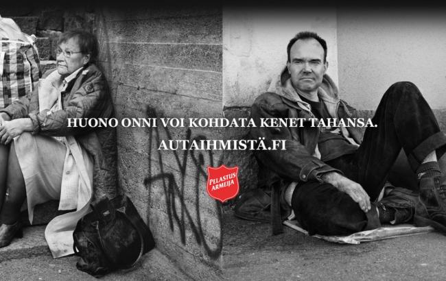 Экс-Президент Финляндии и автор Аngrу Вirds снялись в роли бездомных