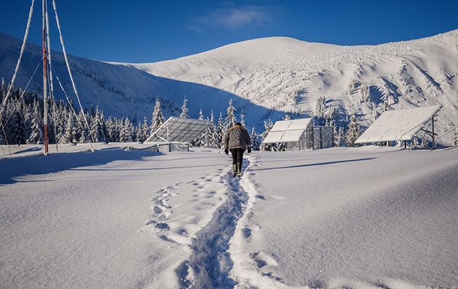 У Карпатах висота снігового покриву сягає 40 см