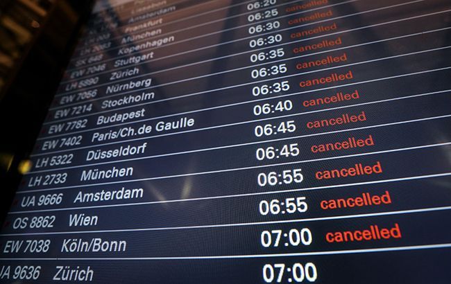 В аэропорту Франкфурта-на-Майне отменены 54 рейсов